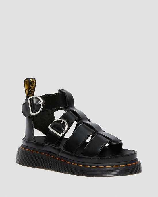 Sandalias Negras Dr. Martens Mackaye Strap Mujer Negros MX-32976